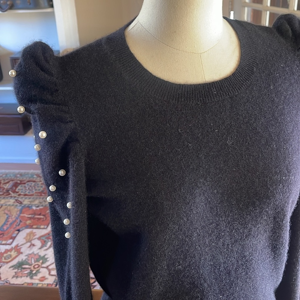 Bloomingdale’s Cashmere Beaded Sweater SZ Medium